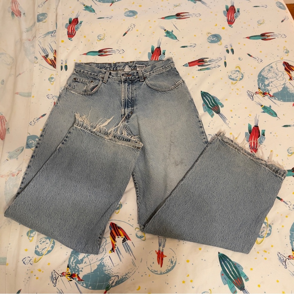 Vintage 27” Light Blue Lucky Brand Wide Legged Jeans